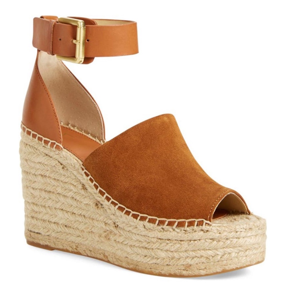 Marc Fisher Adalyn Espadrille Wedges Sandals Suede